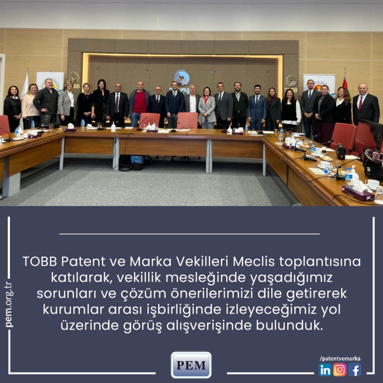 TOBB Patent ve Marka Vekilleri Meclis Toplantısı